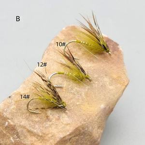 3 Couleurs Accessoires de Pêche Grizzly Roster Selle Mouche Humide Hameçons Matériel de Pêche Appâts Artificiels Crochets Mouche - Product Image 5