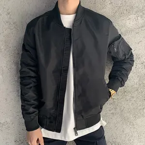 Bomber Jacket Fabricant d'équipement d'origine Conception personnalisée Blouson aviateur épais surdimensionné avec logo personnalisé