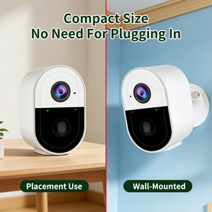 Caméra de surveillance sans fil WIFI 3MP personnalisée en gros avec projecteur, batterie intégrée, audio bidirectionnel PIR, prix abordable, fabrication OEM/ODM directe usine - Product Image 3