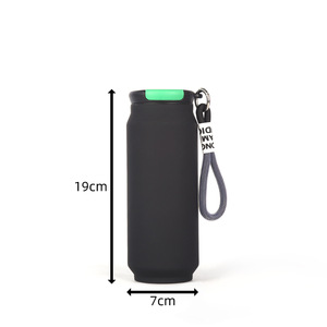 Vaso Térmico Creativo de Aluminio con Acabado de Goma, Botella de Agua de Acero Inoxidable 304 con Forma de Lata de Cola, Tapa de Rosca Recta - Product Image 4