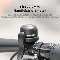 Sonnette de vélo TOSUOD personnalisable avec logo, étanche, durable, son fort, accessoires d'avertissement de sécurité pour VTT et vélo de route