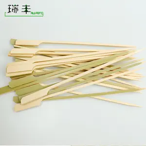 Pistola de bambu natural certificada fsc, espeto de grelha de bambu natural de alta qualidade