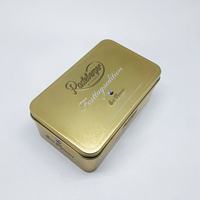 Boîte en fer métallique rectangulaire personnalisée pour bonbons de mariage et chocolat en fer blanc pour sceller des biscuits ou des aliments