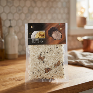 Risotto aux truffes pour la restauration, riz séché, fabriqué en Italie, salé, marque privée, en vrac ou en boîte, truffe sauvage d'été - Product Image 3