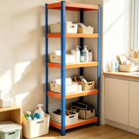 Étagère de rangement métallique robuste sans boulons, étagères en MDF réglables en hauteur, rayonnage commercial pour entrepôt