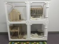Parc pour animaux de compagnie modulaire transparent - Clôture de sécurité intérieure personnalisable pour petits chiens et lapins