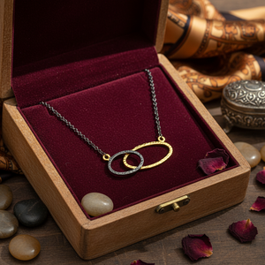 Collier Vintage en argent sterling 925 pour femmes, fait à la main, couleur or, 22K, vente en gros - Product Image 3