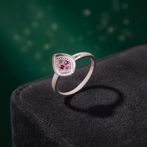 Anillo de Plata Fina con Diseño de Lágrima para Mujer, Estilo Original Hecho en India, Ideal para Regalo - Product Image 5