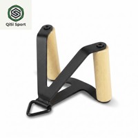 Ensemble de poignées en bois naturel pour machine à câbles, pour Lat Pulldown, Seated Row, Pec Fly, accessoires de préhension en bois de hêtre pour machine à câbles