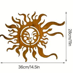 <span class=keywords><strong>Décoration</strong></span> murale en métal en forme de soleil, ornement rustique de style ferme pour jardin et extérieur, pour Pâques, patio, véranda, cour, cadeau - Product Image 6