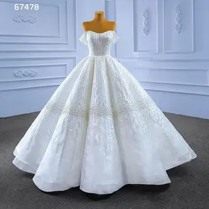 Rsm67478 कस्टम सफेद दुल्हन शादी की पोशाक ट्यूब शीर्ष साटन सुरुचिपूर्ण प्लस आकार पोशाक 4Xl 5Xl 6Xl 7Xl