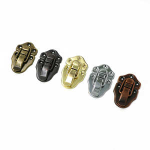 Juego de hebillas tipo pico de pato chapadas en oro para puertas y cajas de armarios, herrajes metálicos duraderos - Product Image 3