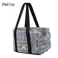 Petora - Sac de transport pour animaux de compagnie personnalisé avec logo, résistant aux rayures, lavable, matelassé, petit modèle pour chien et chat, portable, pour le camping, lit pour animaux de compagnie