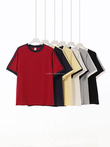 Camiseta Casual de Manga Corta de Algodón 100% Jersey de 240g de Marca Americana de Moda para Hombre y Mujer, Lisa, Cuello Holgado - Product Image 6
