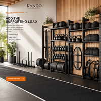 KANDO Pack d'équipement d'entraînement de fitness en caoutchouc durable à 8 stations, poids réglable, antidérapant, pour usage corporel complet, commercial