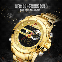 NAVIFORCE Officiel 9163 Montres Homme Luxe Mode Sport Digitale Classique Or Vente en Gros
