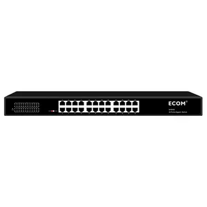 ECOM S1924G 24*1000mbps Ports Gigabit Ethernet VLAN Switch Stock CE/LVD FCC Part 15 Classe B Rohs Full-duplex & Half-duplex