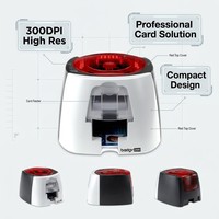 Impresora de Tarjetas de Identificación Evolis Badgy 100 de Nivel Básico con Interfaz USB, Impresora de Tarjetas de PVC para Estudiantes para Uso en el Campus Escolar