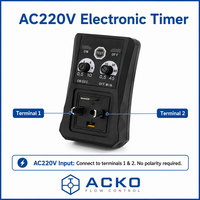 Vanne de vidange électronique automatique temporisée, étanche IP65, corps en laiton, double minuterie réglable, pour compresseur d'air