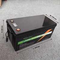 Batterie LiFePO4 24V 25.6V 200Ah 300Ah à décharge profonde pour système solaire, remorque, sécurité, caméra CCTV