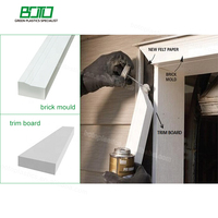 Moulure en PVC blanc pour la décoration des cadres de fenêtres et de portes, finition lisse ou imitation bois, plastique BTP180, moulure en PVC
