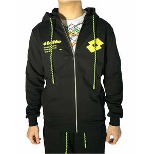 Lotto Men's Sweatshirt LTU259 <b>Black</b> Full <b>Zip</b> <b>Hoodie</b> Sportwear - Product Image 1
