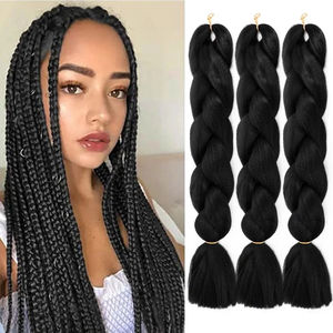 Extensions de cheveux synthétiques Yaki Jumbo Braids de 48 pouces, 100g, en fibre haute température, douces et durables pour usage quotidien - Vente en gros - Product Image 1