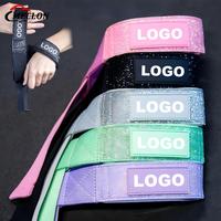 En gros Bandes de poignet à paillettes en polyester, 9 couleurs, à fermeture auto-agrippante, pour la musculation, l'haltérophilie, le soulevé de terre, unisexe, pour usage quotidien et sportif