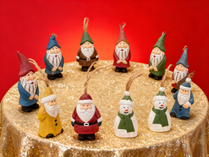 Adornos Navideños de Madera Maciza Ecológicos, Grabados y Personalizables, <span class=keywords><strong>Estilo</strong></span> Rústico, Tallados, para Colgar en el Árbol, con Santa Claus y Muñeco de Nieve, para Decoración Navideña del Hogar - Product Image 4