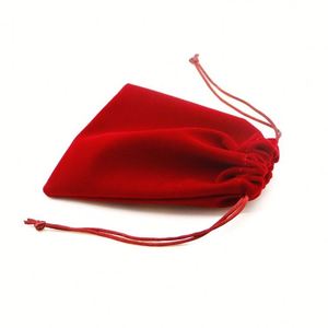 Small MOQ Velvet Jewelry Packing <b>Bag</b> with <b>Silver</b> Gold Stamp Logo - Product Image 4