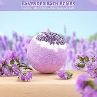 Blumiges Lavendel-Bade-Spa-Geschenkset mit Kräuterzutaten, Feuchtigkeitsspendende Muttertags-Duschtabletten, Badesalz, Körperlotion