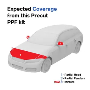 8.5MIL Precortado PPF <span class=keywords><strong>Película</strong></span> de protección de pintura DIY Kit de sujetador transparente para Subaru WRX STI <span class=keywords><strong>2015</strong></span>-2017 Espejos de guardabarros de capó parcial - Product Image 6