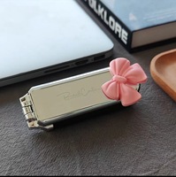Peigne pliant portable en gros avec miroir intégré et coussin d'air, peigne de massage compact pour femmes et enfants