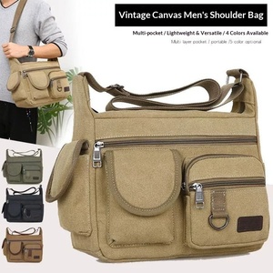 Mochila Casual para Homens em Lona com <span class=keywords><strong>4</strong></span> Cores, Grande Capacidade, Bolsa de Ombro para Negócios - Product Image 1