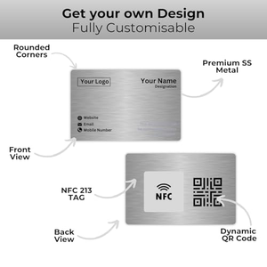 Carte Métallique Personnalisée en Acier Inoxydable Or Argent Noir, Carte RFID NFC, Carte Métallique NFC NTAG213 - Product Image 3