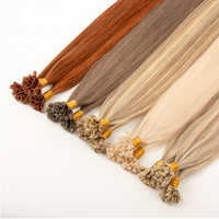 Extensions de cheveux humains 100% Remy de qualité professionnelle pour salon, extensions à la kératine en forme de U, extensions à la kératine en forme de K