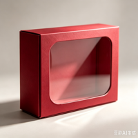 Boîte cadeau en carton ondulé rouge personnalisée et durable, très vendue, avec fenêtre, pour l'emballage de fruits