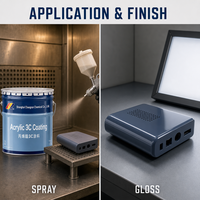 Revêtement acrylique durable à base d'eau ACSA-HT-W, finition thermique brillante à séchage rapide pour boîtiers électroniques