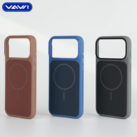 Étui de téléphone magnétique antichoc VAWI B430 avec panneau arrière tissé pour iPhone 17 Pro Max – Coque tendance