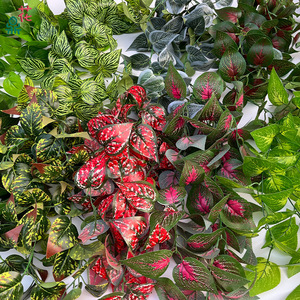 Composition murale artificielle de Pothos en soie, plusieurs pièces, pour décoration intérieure, arrangement de plantes vertes - Product Image 2