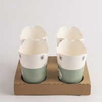 Emballage compostable jetable avec logo personnalisé gobelet en papier PE PLA frites barbecue boisson café papillon chips