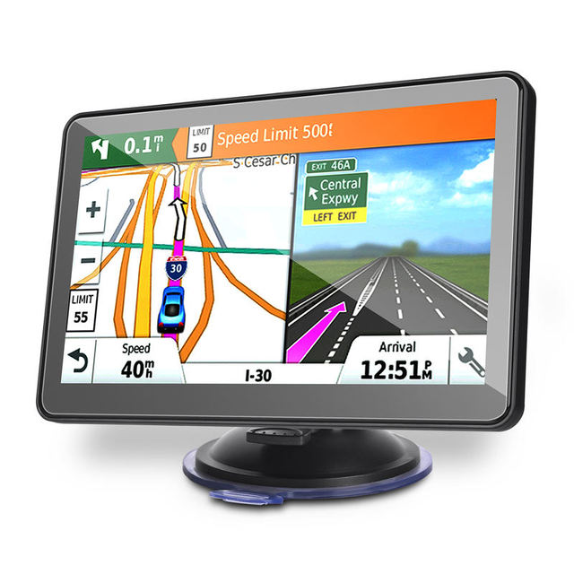 Portable GPS Navigator 256MB 16GB SAT NAV 9 Inch HD 2.5D Glass Curved Touch Screen Navigation GPS for Cars Trucks