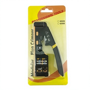 Professional <b>Wire</b> Crimper 8P 23 AWG Steel Industrial Grade <b>Crimping</b> <b>Tool</b> With Soft Grip Handle Front Entry Design - Product Image 2