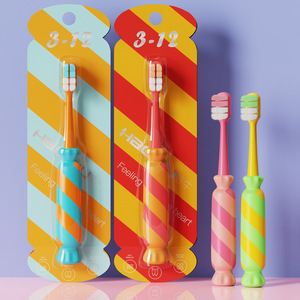 Haoniu – brosse à dents manuelle pour enfants de 3 à 12 ans, poils souples, couleur bonbon, Style dessin animé, pour usage domestique - Product Image 1