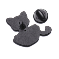 Collection de bijoux animaux Épingle en émail chaton noir l'accessoire parfait pour ajouter du charme aux sacs à dos Chapeaux Vêtements