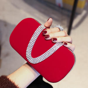 2024 élégant sac de soirée en velours avec strass décor femme cartable pochette pour mariage bal dîners sacs à main - Product Image 3