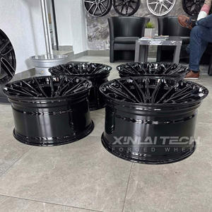 Cerchi XL Forgiati Monoblocco in Lega Concavi Nero Opaco 5x114.3 5x115 5x118 5x120 Ruote Personalizzate da 17 18 19 20 21 22 23 Pollici - Product Image 2