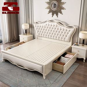 Juego de muebles de dormitorio personalizado, <span class=keywords><strong>cama</strong></span> doble de almacenamiento, color champán dorado, <span class=keywords><strong>Continental</strong></span> - Product Image 5