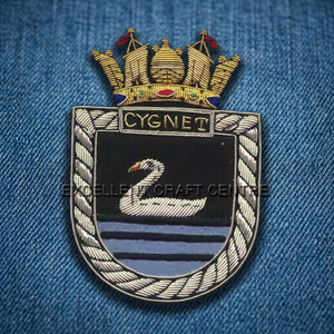 Parche de Encaje Bordado de Alta Calidad CYGNET, Insignia Circular de Tela Cosida con Diseño de Lujo para Prendas - Product Image 1