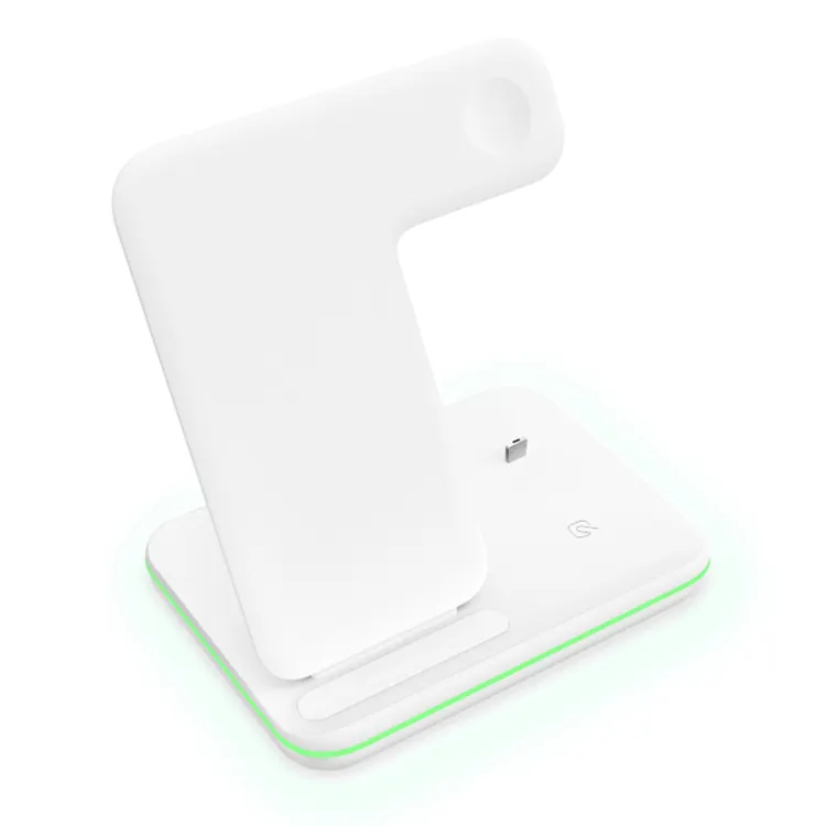 3 in1 15W Wireless Fast Charger Stand Wireless Charging Customized Logo For Mobile Phones